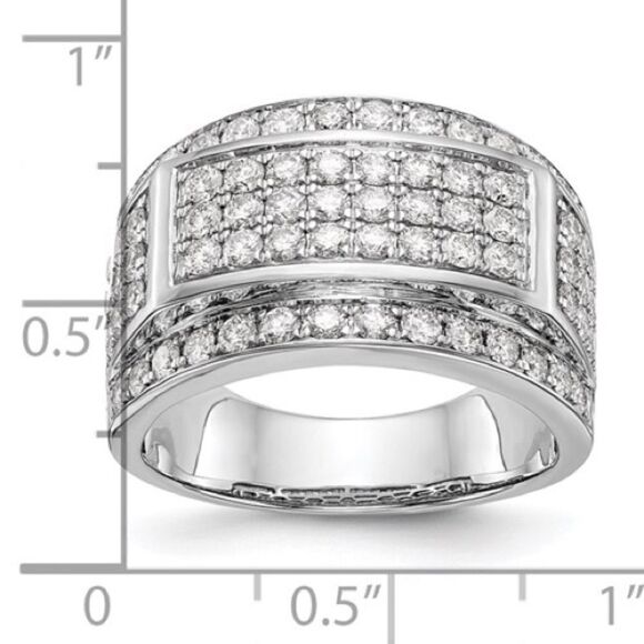 14k Lab Grown Diamond SI1/SI2, G H I, Men's Band - Picture 2 of 7